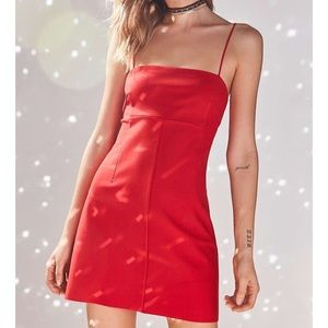 Silence + Noise Audrey Red A-line dress Small